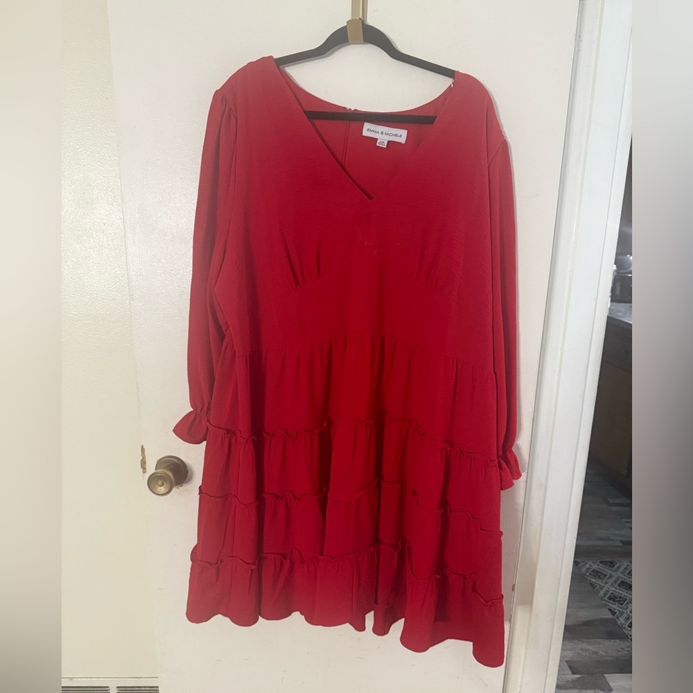 Universal Thread Red Long Sleeve Dress
